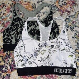 Victoria Sport Lot of 2 Racerback Sports Bras S B Multicolor Animal Print